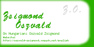 zsigmond oszvald business card